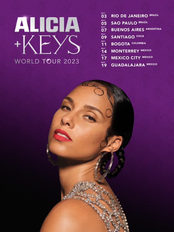 ALICIA KEYS EXPANDS ALICIA + KEYS WORLD TOUR INTO LATIN AMERICA ROC